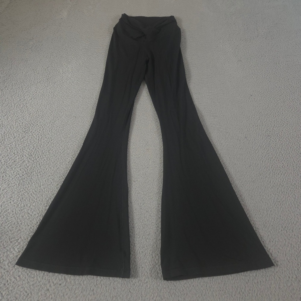 Aerie Leggings Womens M Black Real Me Crossover Flare Offline High Rise Pants